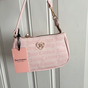 Juicy Couture Light Pink Crossbody Bag with Heart Charm